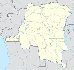 Mapa konturowa Demokratycznej Republiki Konga, po lewej znajduje się punkt z opisem „Maluku”