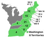 Electoral map, 1792 election