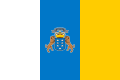 Vlajka Kanárských ostrovů (se znakem)