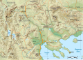 Македонски: Карта на регионот Македонија на англиски. English: Map of the region Macedonia in English.