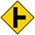 Crossroad on the right