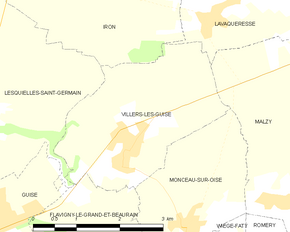 Poziția localității Villers-lès-Guise