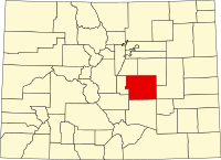 Map of Kolorado highlighting El Paso County