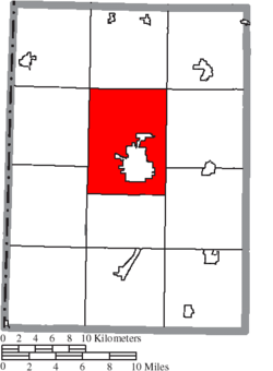 Location of Washington Township in Preble County