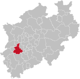 Localisation de Arrondissement de Rhin Neuss