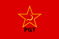 Bandera del Partíu Guatemalianu del Trabayu (1949-1997).