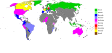 Land hvor Anthony (rosa) og varianter av dette er mye brukt