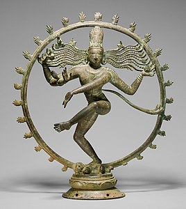 Μπρούτζινο έργο της εποχής Τσόλα που δείχνει τον Σίβα ως Ναταρατζά («άρχοντας του χορού»), Ταμίλ Ναντού, 10ος ή 11ος αιώνας.
