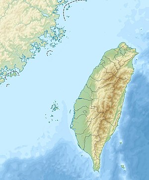 玉山の位置（台湾内）