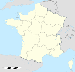 Revel på en karta över Frankrike