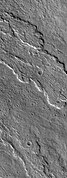 Lava flows in the Tharsis quadrangle