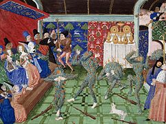 El baile de los hombres en llamas, 1393.