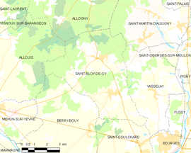 Mapa obce Saint-Éloy-de-Gy