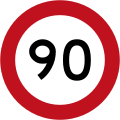 (R1-1) 90 km/h speed limit (2016–present)