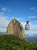 Téléphérique du Pain de sucre à Rio de Janeiro (Brésil).
