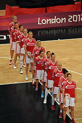 L'équipe de Russie chantant l'hymne national.