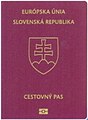 Couverture d'un passeport slovaque