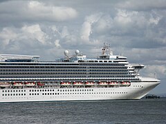 The bow-end of the Caribbean Princess - geograph.org.uk - 5100466.jpg