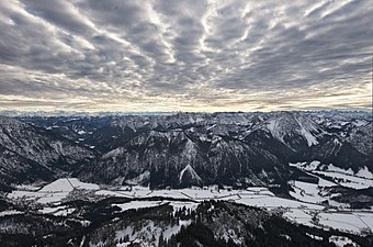 Blick vom Wendelstein (links im Bild: Brannenburg)