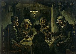 Les Mangeurs de pommes de terre, huile sur toile, Van Gogh, 1885, Musée Van Gogh.