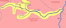 Карта бассейна реки Пичкиряс