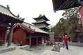 Shaolin Monastery complex and bell tower, Mount Song, Henan, China.