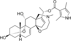 Skeletal formula of batrachotoxin