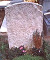 The grave of italian writer and poet Dario Bellezza in the Protestant cemetery in Roma.