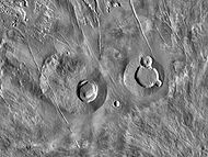 Neighboring Biblis and Ulysses tholi (THEMIS daytime IR mosaic)