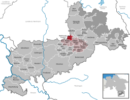 Läget för kommunen Bilshausen i Landkreis Göttingen