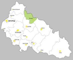 Poloha v rámci Zakarpatské oblasti