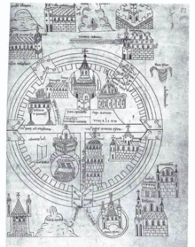 Un plan de Jérusalem de forme ronde datant du douzième siècle