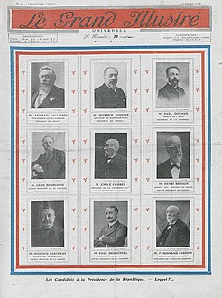 Une d'un journal présentant neuf photos d’hommes avec leurs noms et fonctions