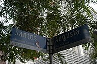 Street sign in São Paulo, Brazil