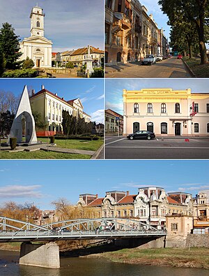 Collage main sights from Lugoj