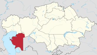 Мангистауская область на карте