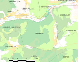 Mapa obce Mollkirch