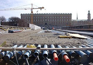 Renoveringen av Norrbro i mars 2009