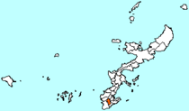 東風平町の県内位置図