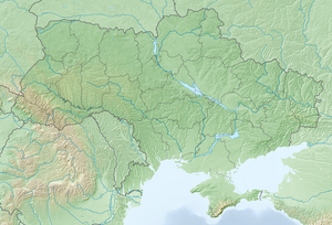 Map showing the location of Oleshky Sands National Nature Park