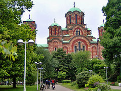 Iglesia de San Marcos en Belgrado, Serbia.