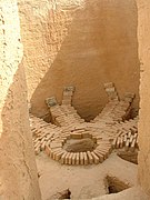 Vue du four d'une briqueterie à Tozeur en Tunisie.