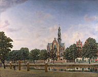 View of the Westerkerk, Amsterdam label QS:Len,"View of the Westerkerk, Amsterdam" label QS:Lpl,"Widok Westerkerk w Amsterdamie" label QS:Lnl,"Gezicht op de Westerkerk te Amsterdam" 1660 (?). oil on panel medium QS:P186,Q296955;P186,Q106857709,P518,Q861259 . 90.7 × 114.5 cm (35.7 × 45 in). London, National Gallery