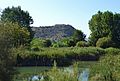 Vista del castell de Bairén des de l'ullal de l'Estany a Gandia