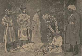 Le processus de décapitation des condamnés à mort à Boukhara, 1913.