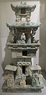 Modello in terracotta d'una torre di guardia, periodo degli Han posteriori.