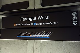 Wayfinding di Stasiun Farragut West