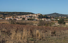 Fontès, Hérault, France. General view from East in 2013.