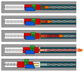 Rückdrucklader belastet, Vertikalblock (Thompson M1921)