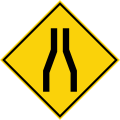 Road narrows